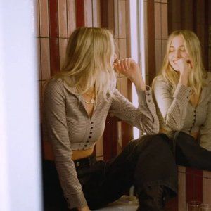 Zara Houndstooth Button Crop Top NWT